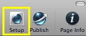 setup button in rapidweaver