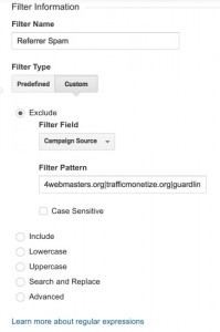 Google Analytics Referral Spam Filters
