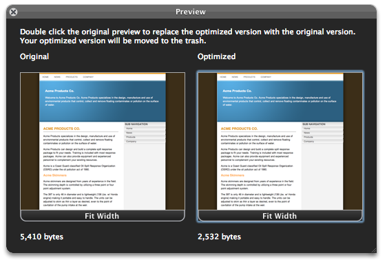 Compare Your Original Webpage & Your Optimized Webpage Side-by-Side