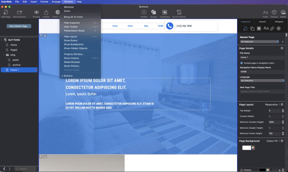 Customizing EverWeb's User Interface