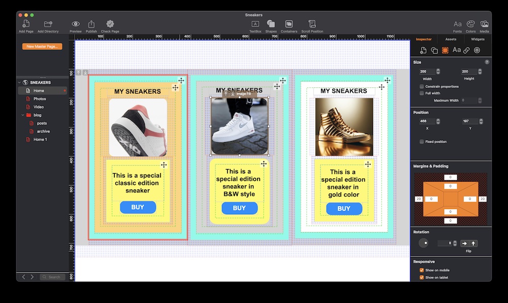 EverWeb's New Margins and Padding Feature