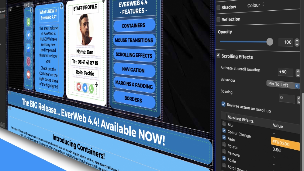EverWeb's Scrolling Effects Explained