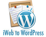 iWeb to WordPress Logo