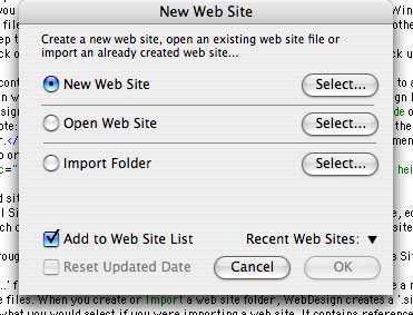 Creating Web SItes in WebDesign