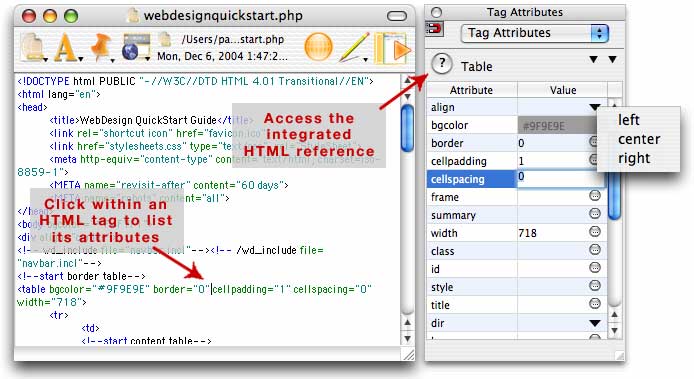 WebDesign Attribute Editor
